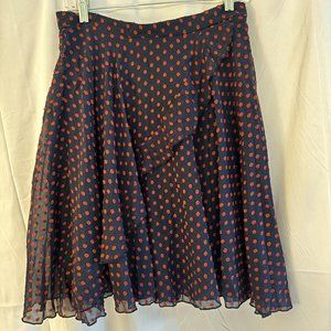 Women’s Eva Franco Skirt - Size 8 Navy with red flowers pre-owned Pretty & Flowy